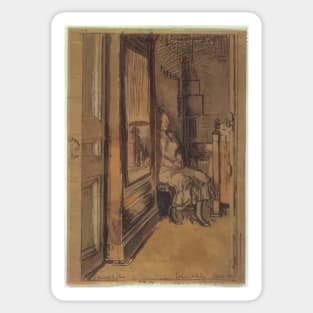 study for the wardrobe 1922 - Walter Sickert Sticker